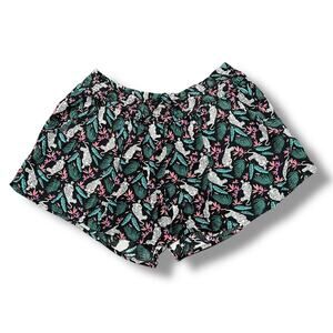Old Navy Girls Paperbag Waist Shorts Lightweight Tiger Tropical Print XL 14